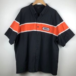 Harley Davidson Racing Button Down Collar Shirt
